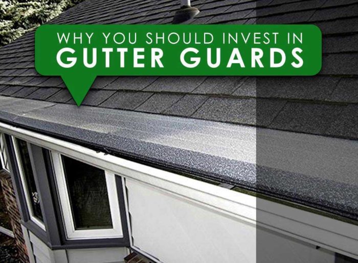 Gutter guards installed on roof