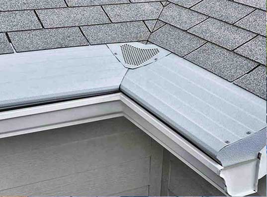 Gutter helmet system of a house