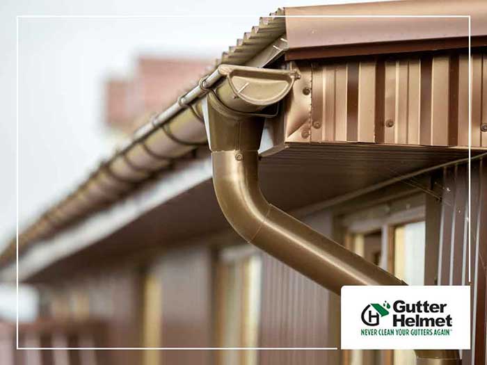 Painted metal gutters